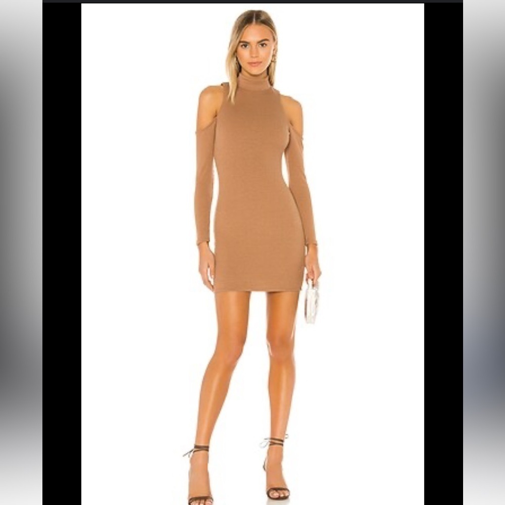 Privacy Please Lorraine Mini Dress in Taupe